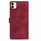 For Samsung Galaxy A04e Rose Flower Embossing Pattern Leather Phone Case(Red) - 3