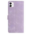For Samsung Galaxy A04e Rose Flower Embossing Pattern Leather Phone Case(Light Purple) - 3