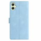 For Samsung Galaxy A05 Rose Flower Embossing Pattern Leather Phone Case(Sky Blue) - 3