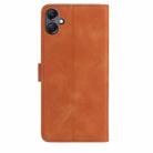 For Samsung Galaxy A05 Rose Flower Embossing Pattern Leather Phone Case(Brown) - 3