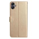 For Samsung Galaxy A06 Rose Flower Embossing Pattern Leather Phone Case(Gold) - 3