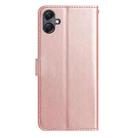 For Samsung Galaxy A07 Rose Flower Embossing Pattern Leather Phone Case(Rose Gold) - 3