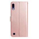 For Samsung Galaxy A10 / M10 Rose Flower Embossing Pattern Leather Phone Case(Rose Gold) - 3