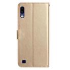 For Samsung Galaxy A10 / M10 Rose Flower Embossing Pattern Leather Phone Case(Gold) - 3