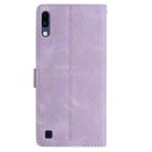 For Samsung Galaxy A10 / M10 Rose Flower Embossing Pattern Leather Phone Case(Light Purple) - 3