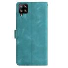 For Samsung Galaxy A12 Rose Flower Embossing Pattern Leather Phone Case(Green) - 3