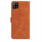 For Samsung Galaxy A12 Rose Flower Embossing Pattern Leather Phone Case(Brown) - 3