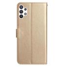 For Samsung Galaxy A13 4G Rose Flower Embossing Pattern Leather Phone Case(Gold) - 3