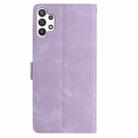 For Samsung Galaxy A13 4G Rose Flower Embossing Pattern Leather Phone Case(Light Purple) - 3