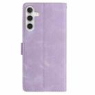 For Samsung Galaxy A15 Rose Flower Embossing Pattern Leather Phone Case(Light Purple) - 3
