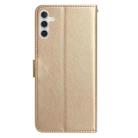 For Samsung Galaxy A16 Rose Flower Embossing Pattern Leather Phone Case(Gold) - 3