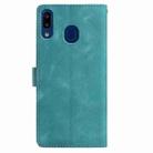 For Samsung Galaxy A20e Rose Flower Embossing Pattern Leather Phone Case(Green) - 2