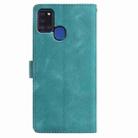 For Samsung Galaxy A21S Rose Flower Embossing Pattern Leather Phone Case(Green) - 3