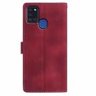 For Samsung Galaxy A21S Rose Flower Embossing Pattern Leather Phone Case(Red) - 3