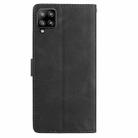 For Samsung Galaxy A22 Rose Flower Embossing Pattern Leather Phone Case(Black) - 3