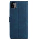 For Samsung Galaxy A22 5G Rose Flower Embossing Pattern Leather Phone Case(Dark Blue) - 3