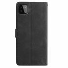 For Samsung Galaxy A22 5G Rose Flower Embossing Pattern Leather Phone Case(Black) - 3