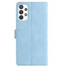 For Samsung Galaxy A23 Rose Flower Embossing Pattern Leather Phone Case(Sky Blue) - 3
