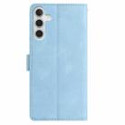 For Samsung Galaxy A25 Rose Flower Embossing Pattern Leather Phone Case(Sky Blue) - 3