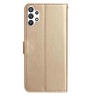 For Samsung Galaxy A32 Rose Flower Embossing Pattern Leather Phone Case(Gold) - 3
