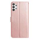 For Samsung Galaxy A32 5G Rose Flower Embossing Pattern Leather Phone Case(Rose Gold) - 3