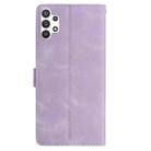 For Samsung Galaxy A32 5G Rose Flower Embossing Pattern Leather Phone Case(Light Purple) - 3