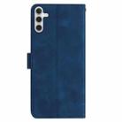 For Samsung Galaxy A35 Rose Flower Embossing Pattern Leather Phone Case(Dark Blue) - 3