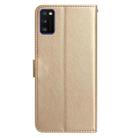 For Samsung Galaxy A41 Rose Flower Embossing Pattern Leather Phone Case(Gold) - 3