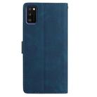For Samsung Galaxy A41 Rose Flower Embossing Pattern Leather Phone Case(Dark Blue) - 2
