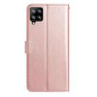 For Samsung Galaxy A42 5G Rose Flower Embossing Pattern Leather Phone Case(Rose Gold) - 3