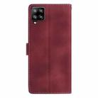 For Samsung Galaxy A42 5G Rose Flower Embossing Pattern Leather Phone Case(Red) - 3