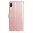 For Samsung Galaxy A50 Rose Flower Embossing Pattern Leather Phone Case(Rose Gold) - 3
