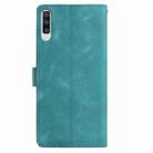 For Samsung Galaxy A50 Rose Flower Embossing Pattern Leather Phone Case(Green) - 3