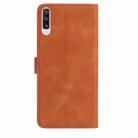 For Samsung Galaxy A50 Rose Flower Embossing Pattern Leather Phone Case(Brown) - 3