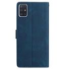 For Samsung Galaxy A51 Rose Flower Embossing Pattern Leather Phone Case(Dark Blue) - 3
