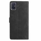 For Samsung Galaxy A51 Rose Flower Embossing Pattern Leather Phone Case(Black) - 3