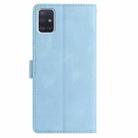 For Samsung Galaxy A51 Rose Flower Embossing Pattern Leather Phone Case(Sky Blue) - 3