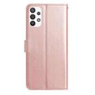 For Samsung Galaxy A52 Rose Flower Embossing Pattern Leather Phone Case(Rose Gold) - 3