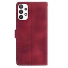 For Samsung Galaxy A52 Rose Flower Embossing Pattern Leather Phone Case(Red) - 3
