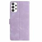 For Samsung Galaxy A53 Rose Flower Embossing Pattern Leather Phone Case(Light Purple) - 3