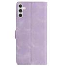 For Samsung Galaxy A54 Rose Flower Embossing Pattern Leather Phone Case(Light Purple) - 3
