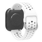 For Amazfit Bip 6 Silver Buckle Solid Color Silicone Watch Band(White) - 2