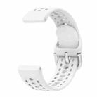 For Amazfit Bip 6 Silver Buckle Solid Color Silicone Watch Band(White) - 3