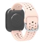 For Amazfit Bip 6 Silver Buckle Solid Color Silicone Watch Band(Pink) - 2