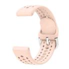 For Amazfit Bip 6 Silver Buckle Solid Color Silicone Watch Band(Pink) - 3