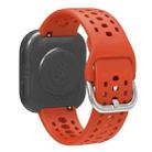 For Amazfit Bip 6 Silver Buckle Solid Color Silicone Watch Band(Orange) - 2