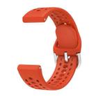 For Amazfit Bip 6 Silver Buckle Solid Color Silicone Watch Band(Orange) - 3