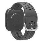 For Amazfit Bip 6 Silver Buckle Solid Color Silicone Watch Band(Dark Grey) - 2
