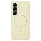 For Samsung Galaxy S24 5G 3-Side Coverage Thin Circle MagSafe Phone Case(Antique White) - 1