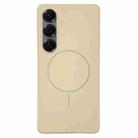 For Samsung Galaxy S24 5G 3-Side Coverage Thin Circle MagSafe Phone Case(Desert Gold) - 1